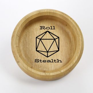 "Roll Stealth" Hand burnt oak dice bowl